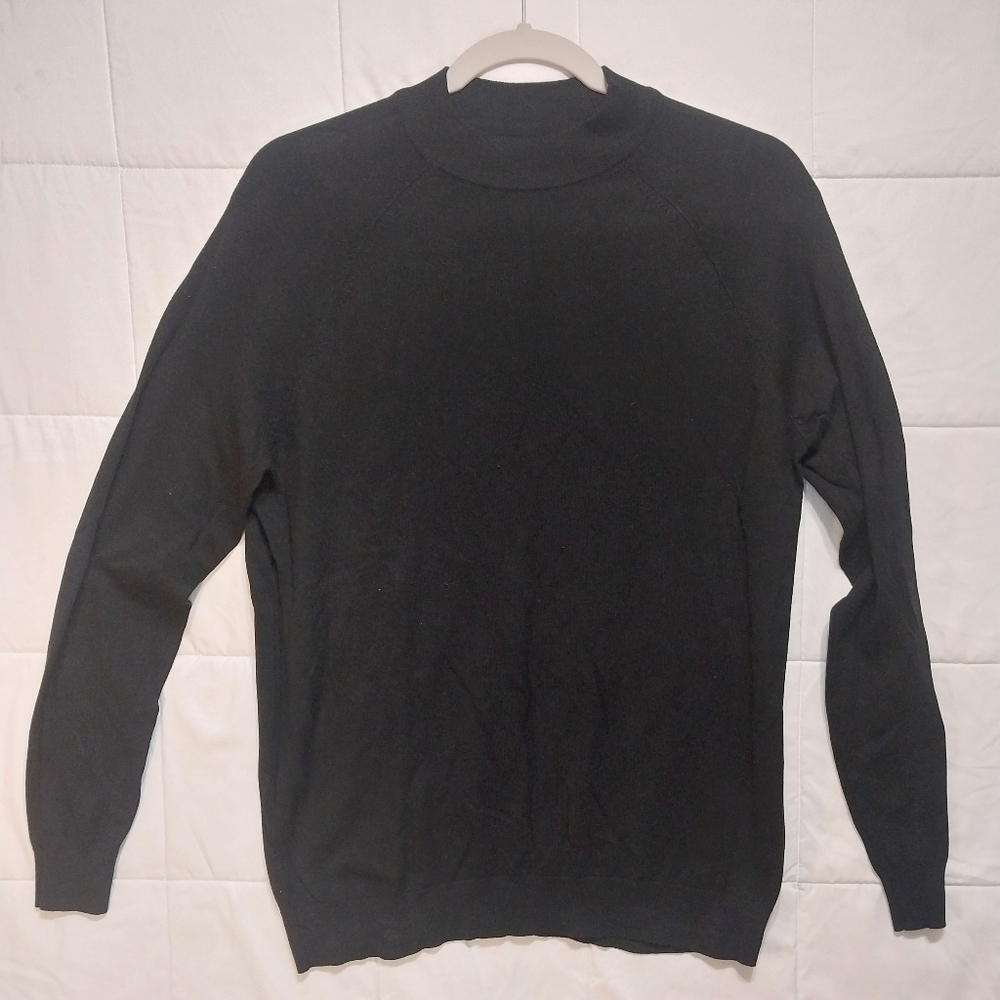 Zara Womens Basic Black High Neck Sweater Size M